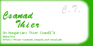 csanad thier business card